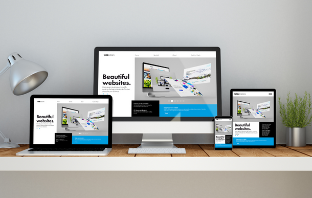photo of computers with responsive website design