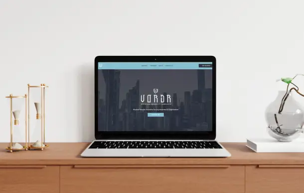 image of vordr website on computer